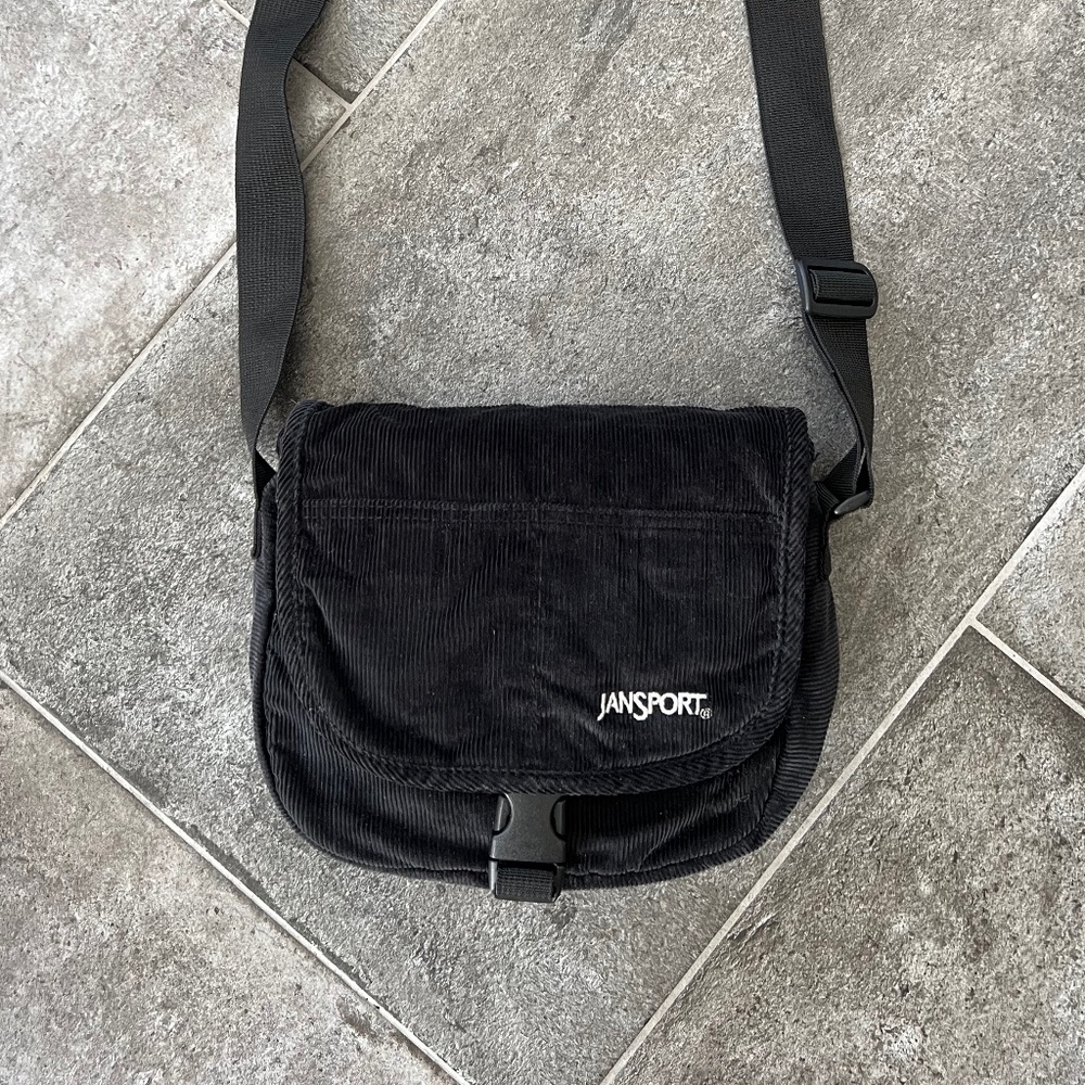 Jansport Corduroy Crossbody Bag with Adjustable Strap Y2K
